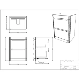 Wickes Malmo Reed Green Freestanding J Pull Vanity Unit & Basin - 600mm 2