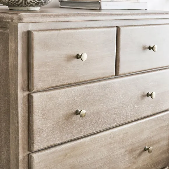 Giselle 5 Drawer Chest, Mango Wood 4