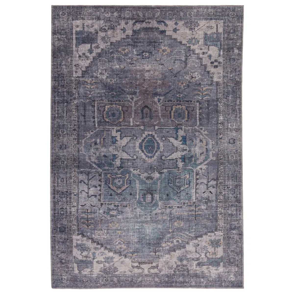 Myla Blue 160x230cm Rug, Square Cotton Blend | Barker & Stonehouse