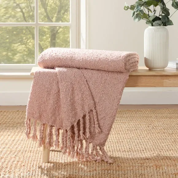 Lillie Boucle Throw Blanket, 130cm x 180cm 1