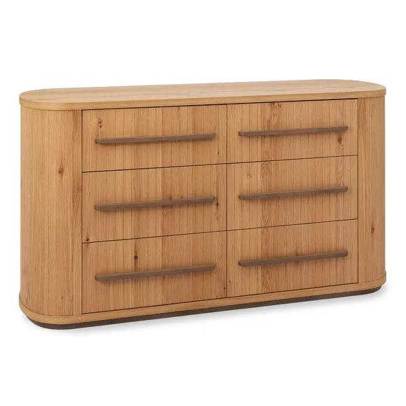 Bentley Designs Vega Knotty Oak 6 Drawer Chest 3