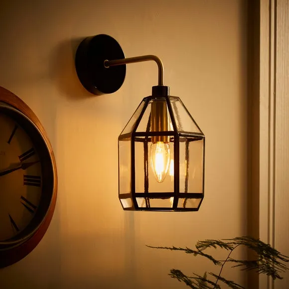 Industrial Painted Glass Wall Light 2