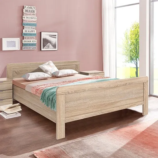 Newport Wooden Small Double Bed In Oak
