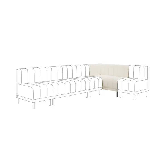 Amali Corner Dining Bench, Boucle 1