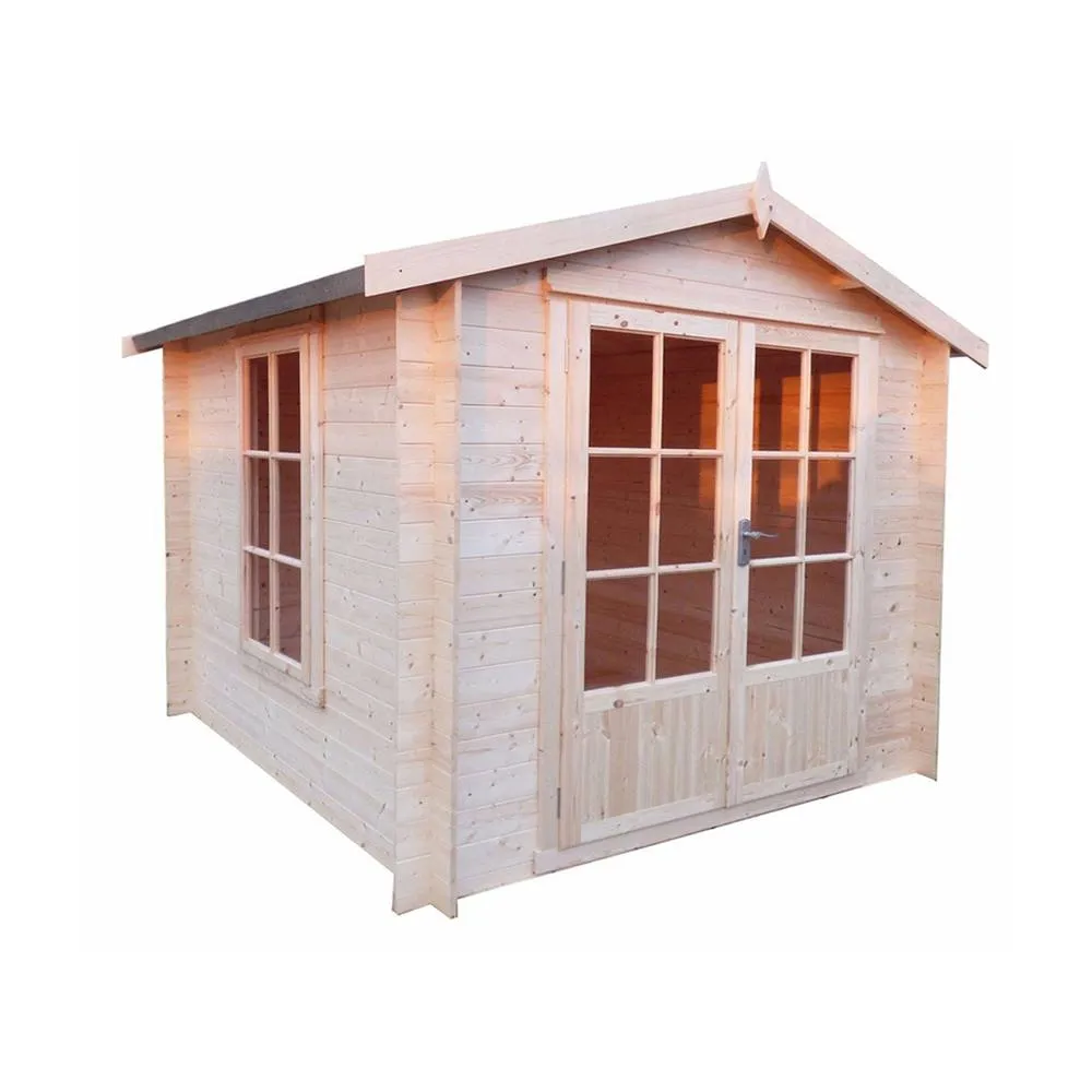 Shires Barnsdale 19 mm Log Cabin 9 x 9 Feet in Light Brown 2