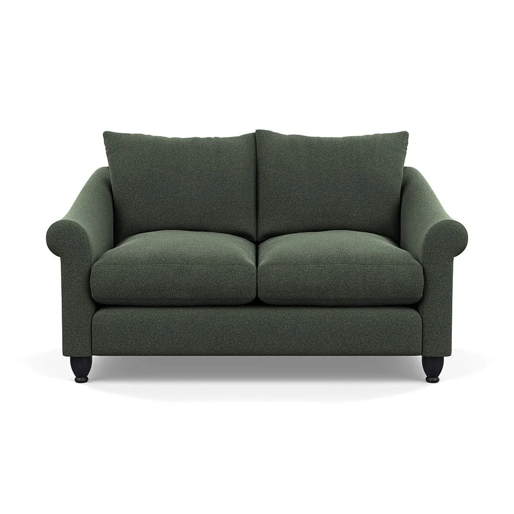 Heal's Devon 2 Seater Sofa Boucle Fern Black Feet 1
