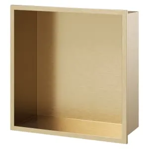 Concept Brushed Brass Shower Niche Kit - 320 x 320 x 120mm