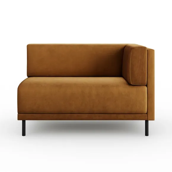 Mae Corner Dining Bench, Matte Plush Velvet 5