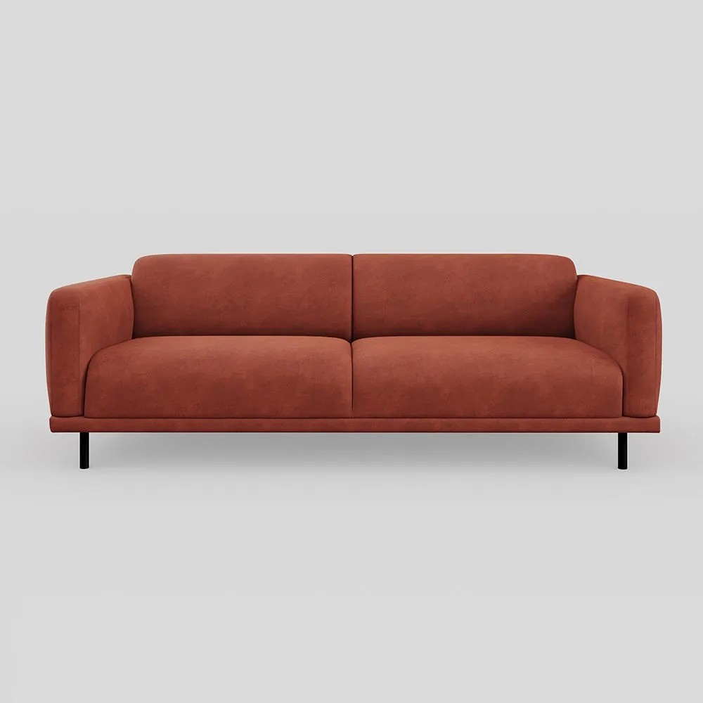 Heal's Harri 4 Str Sofa Smart Luxe Velvet Tawny 1