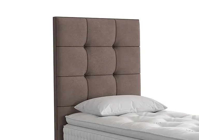 Langdon Floor Standing Headboard - Single - Faux Suede Mocha