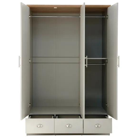 Kendal Triple Wardrobe, Grey 3