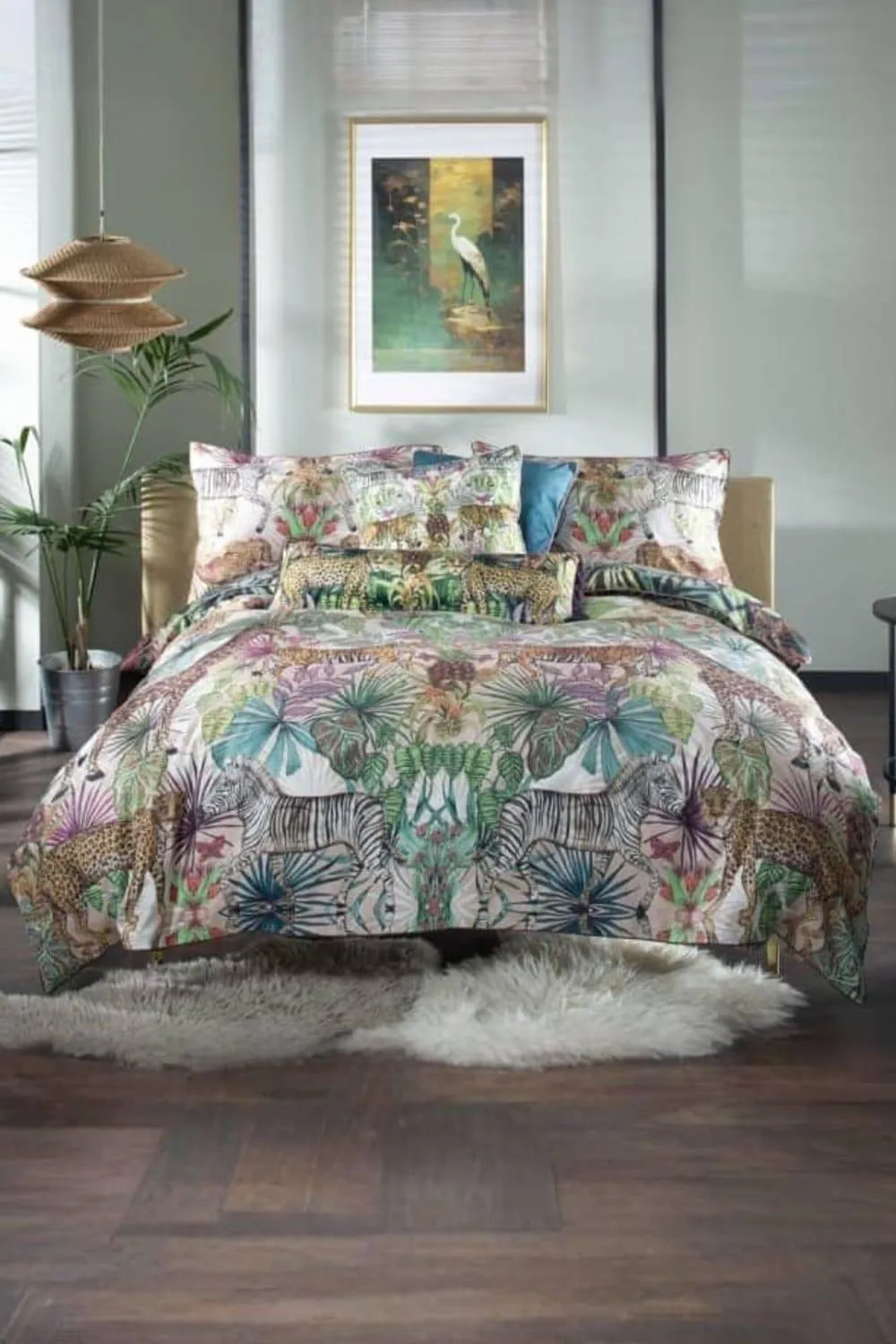 House of Norris Mozambique Duvet Set - Exotic Safari Print 100% Cotton Bedding
