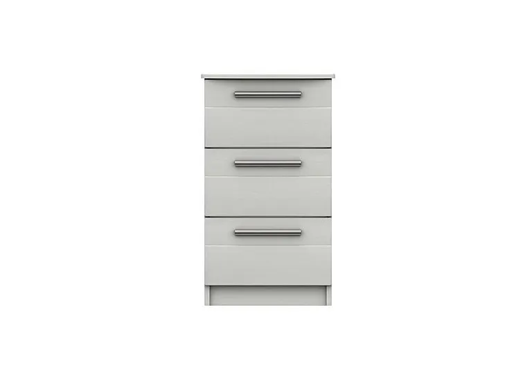 Victoria 3 Drawer Bedside Cabinet - White