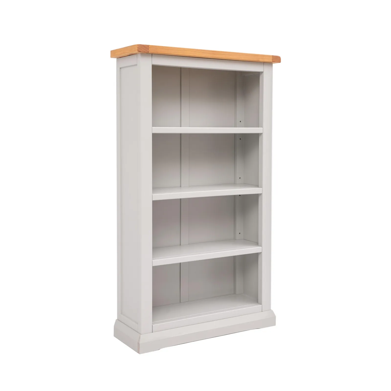 Cabinet Bits Bookcase with plinth 120x70x25cm in Light Grey 2