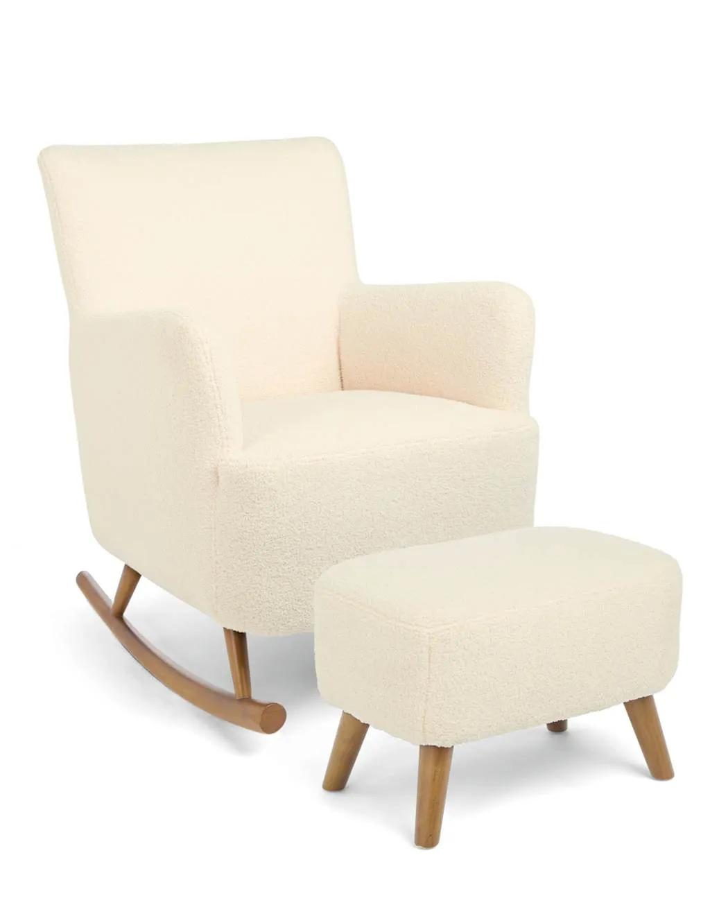 Mamas & Papas Elwood Nursing Chair and Stool Cream Mix
