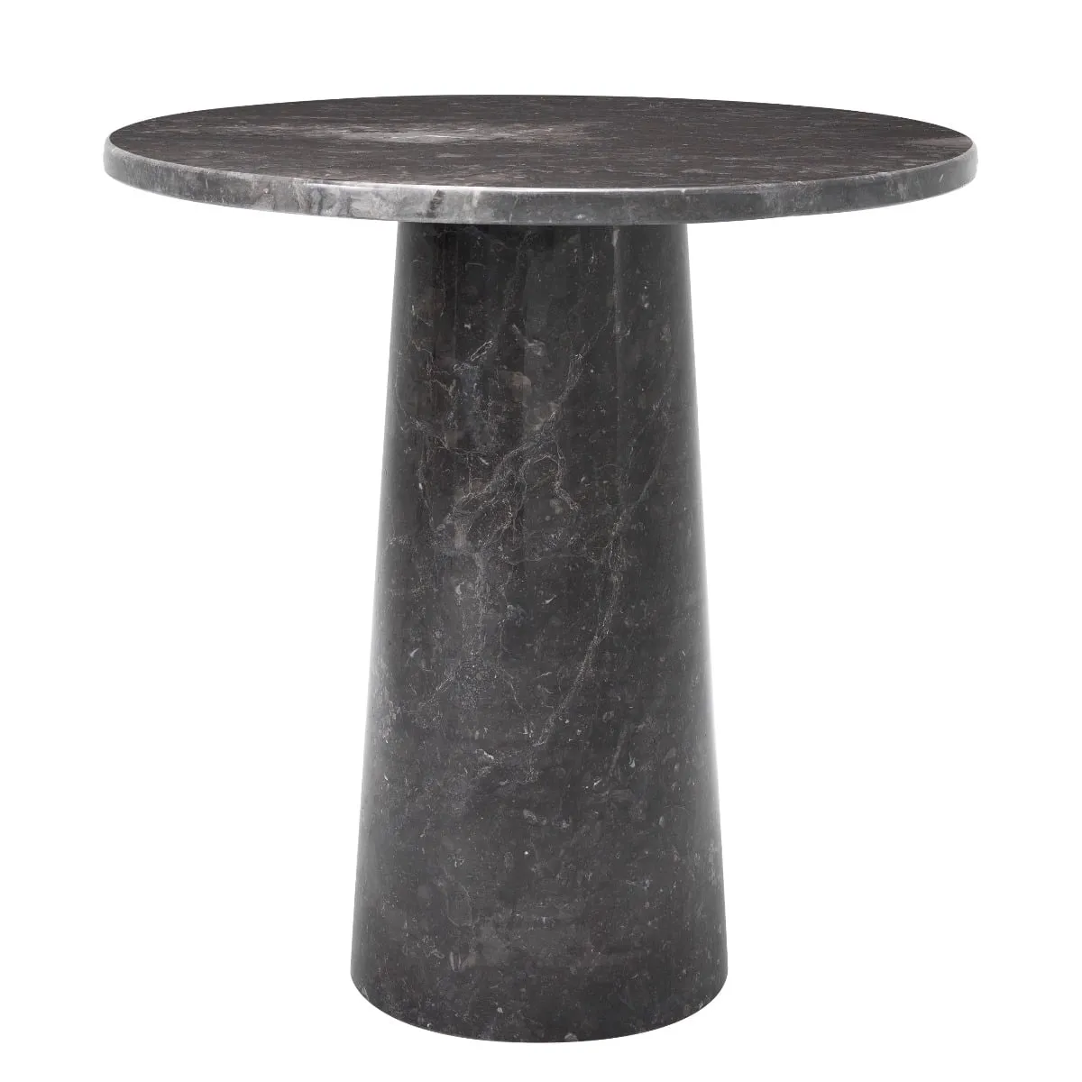 Eichholtz Terry Side Table Grey Marble, Round, Black | Barker & Stonehouse 4