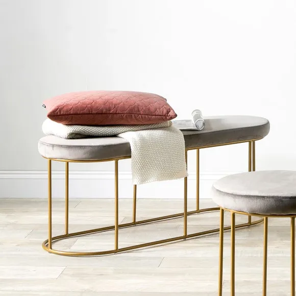 Nino 2 Seater Velvet Bench 1