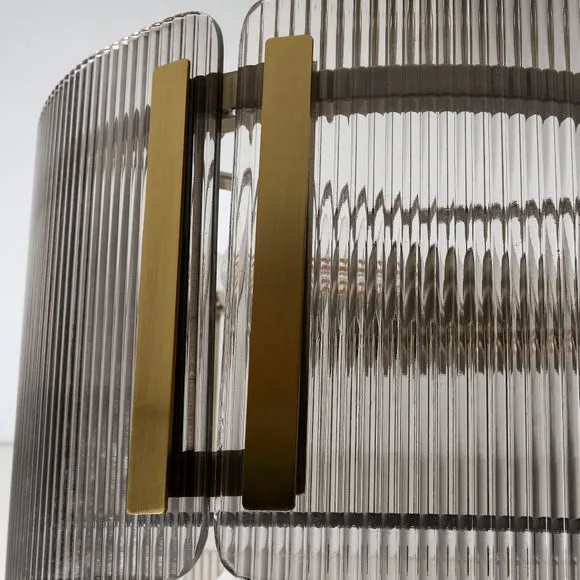 Veneto Ribbed 3 Light Semi Flush Ceiling Light 3