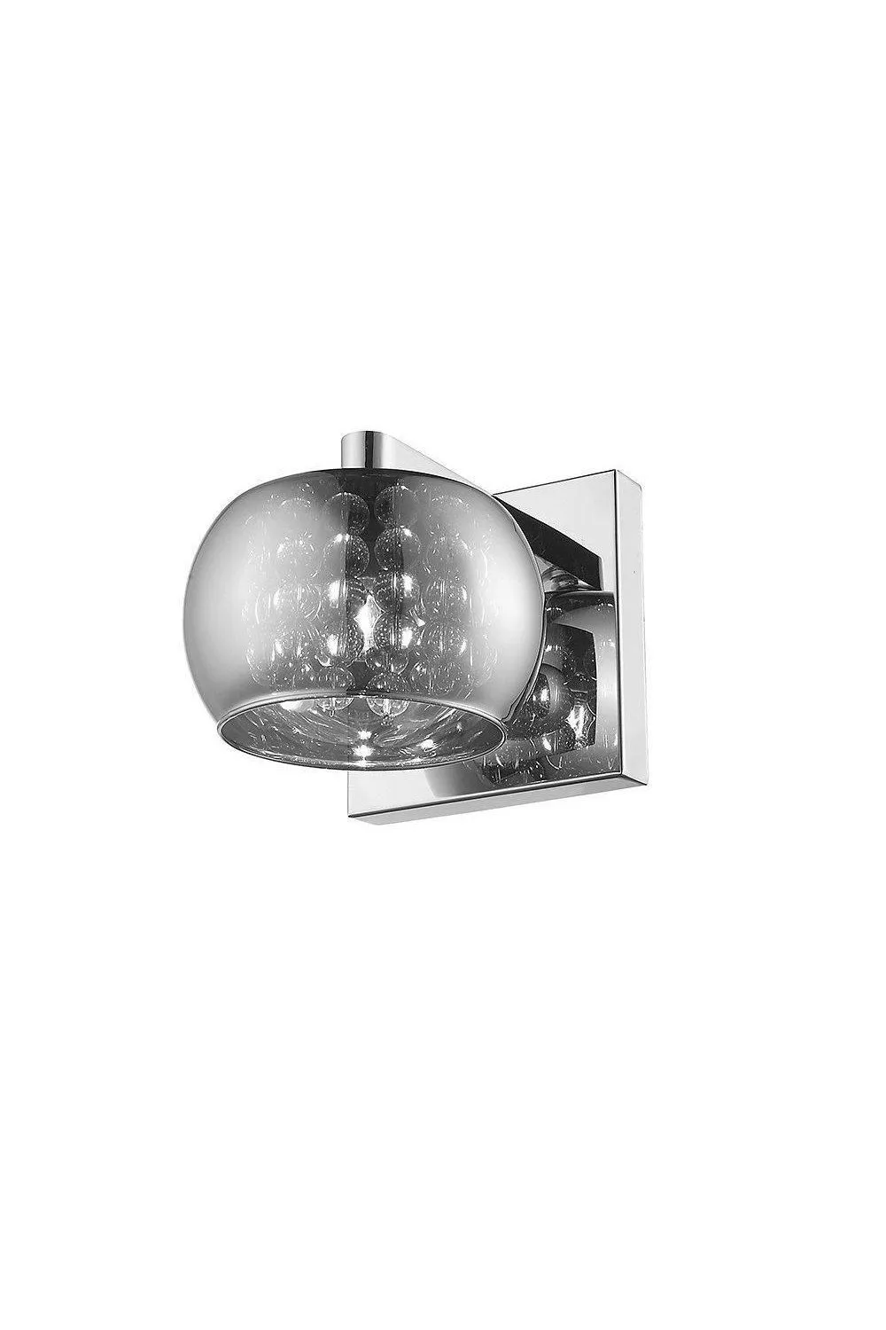 Netlighting Deni 1 Light Chrome Wall Light in Grey