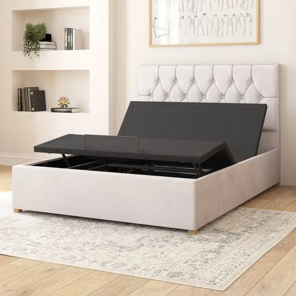 Olivier Plush Velvet Adjustable Bed 4