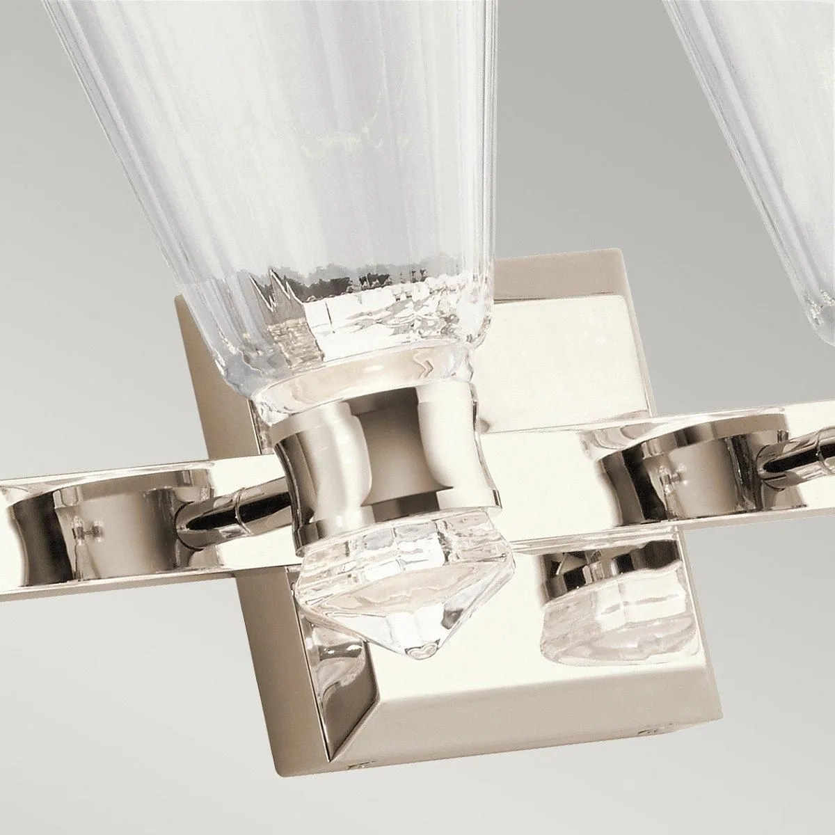 Netlighting Kichler Kayva Integrated LED Wall Lamp Polished Nickel 3000K IP44 in Grey 2