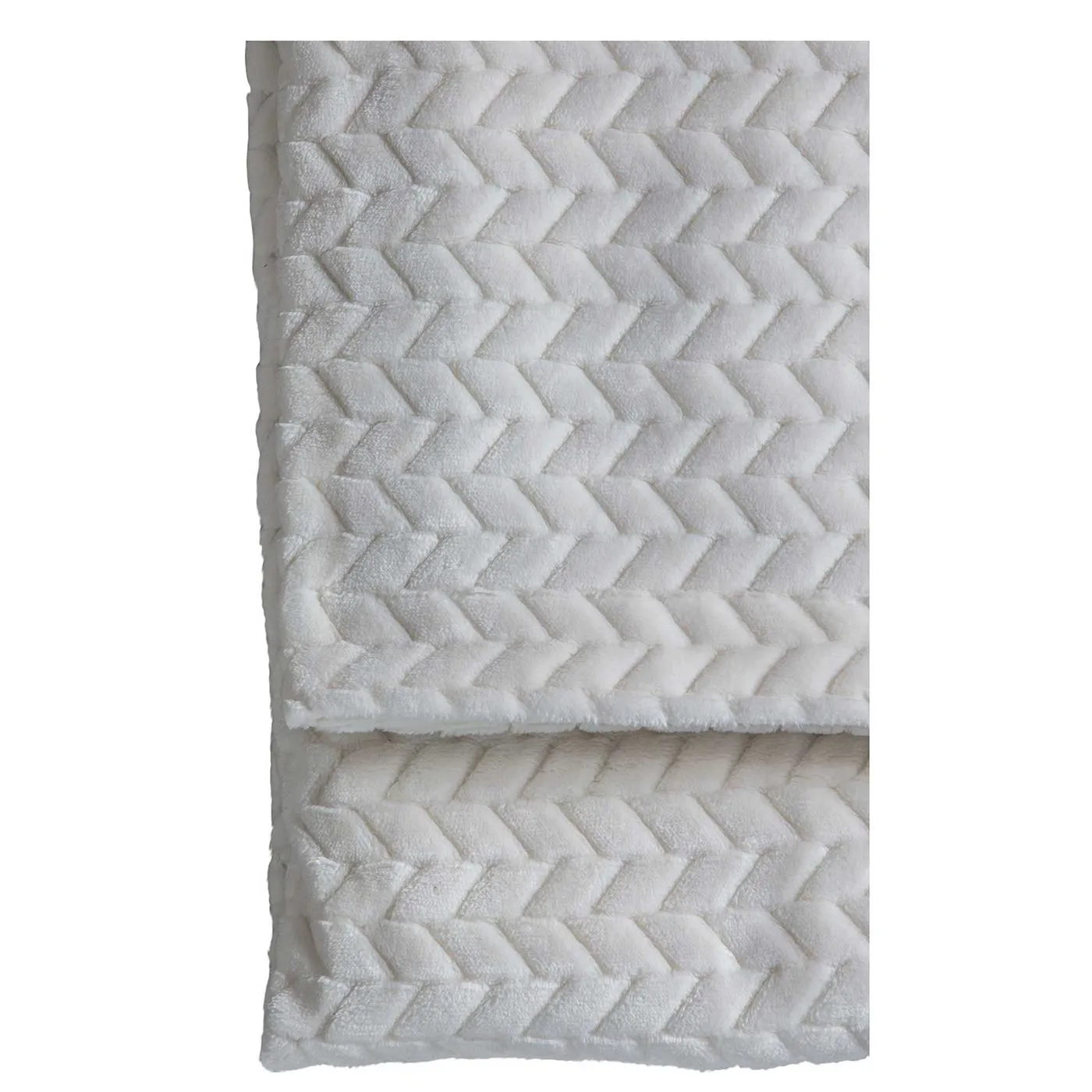 Cream Chevron Throw