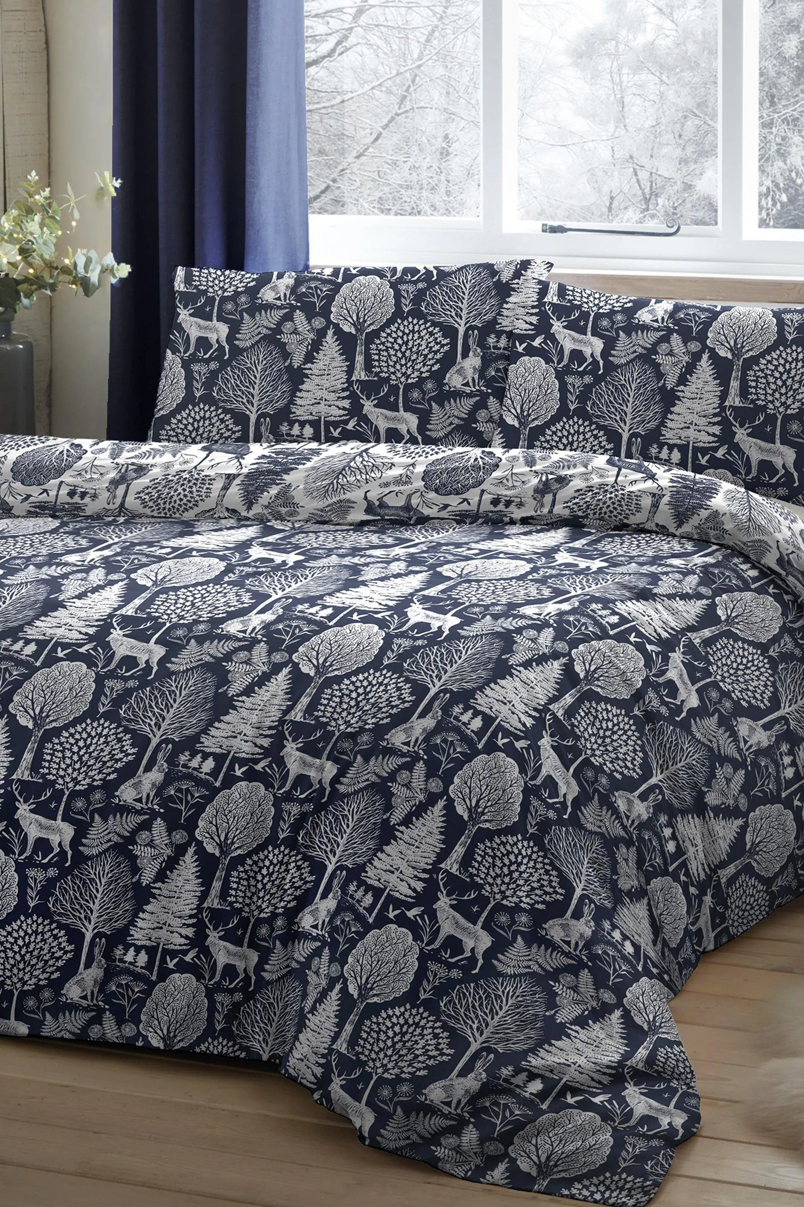 Brushed Winter Forest Single Duvet Set