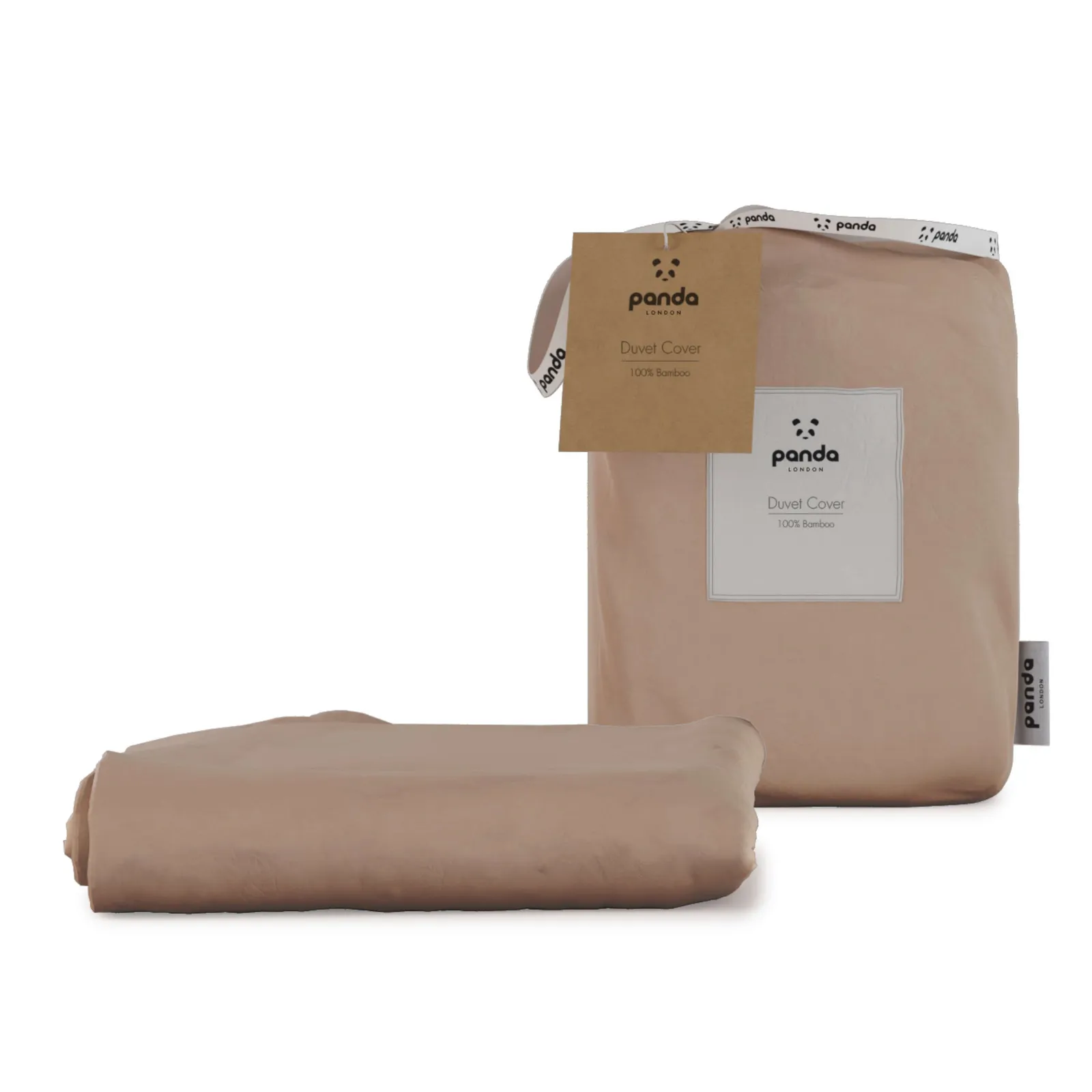 Panda London 100% Bamboo Duvet Cover - Cot & Cotbed in Dusty Pink 1