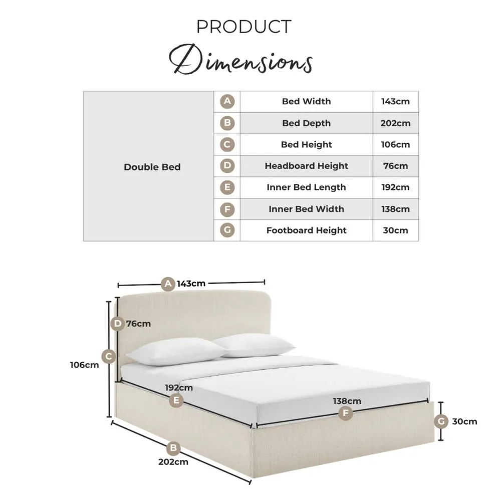 FurnitureboxUK Amelie Fabric Ottoman Bed Frame in Orange 2