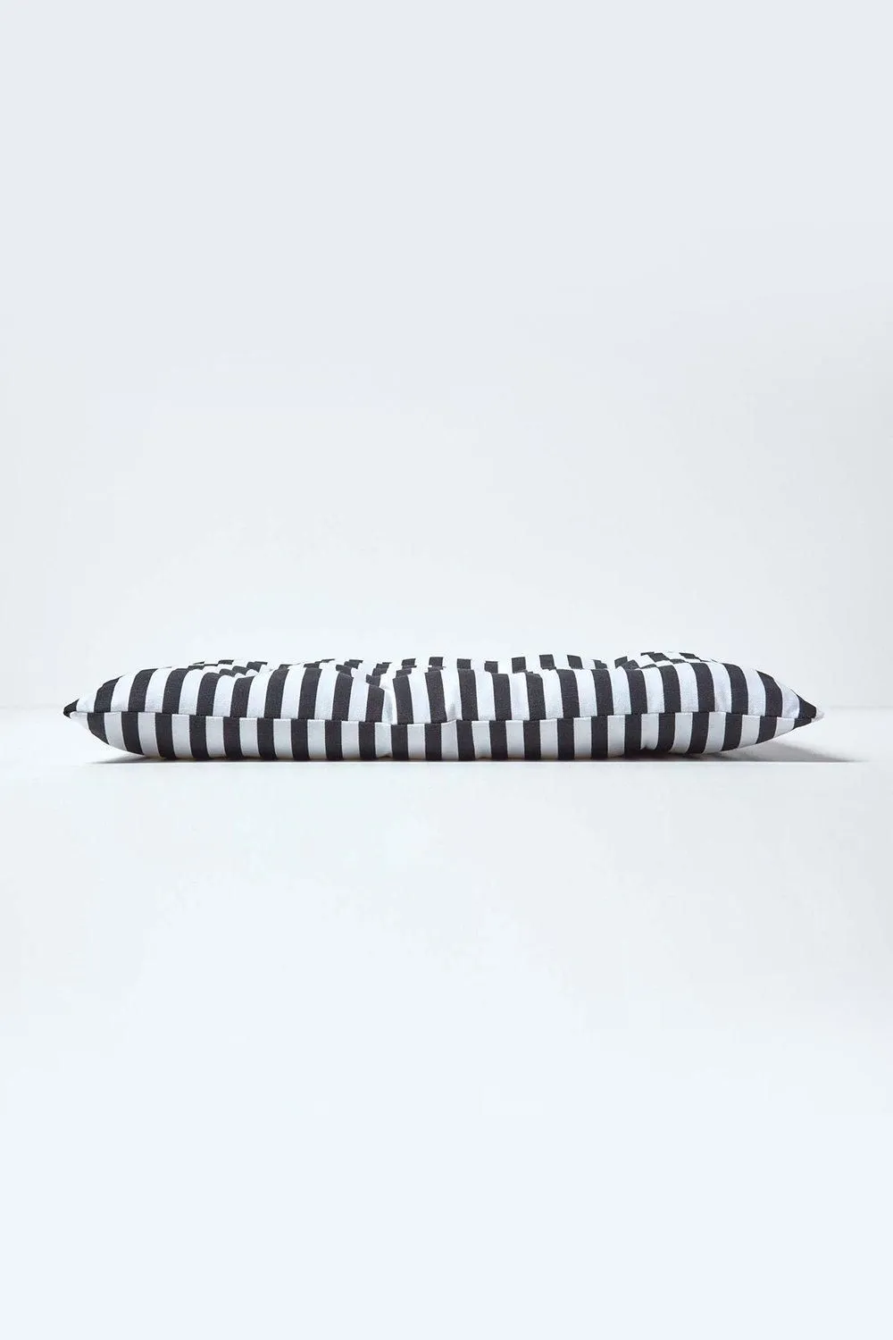 Homescapes Black & White Stripe Seat Pad with Straps 100% Cotton 5