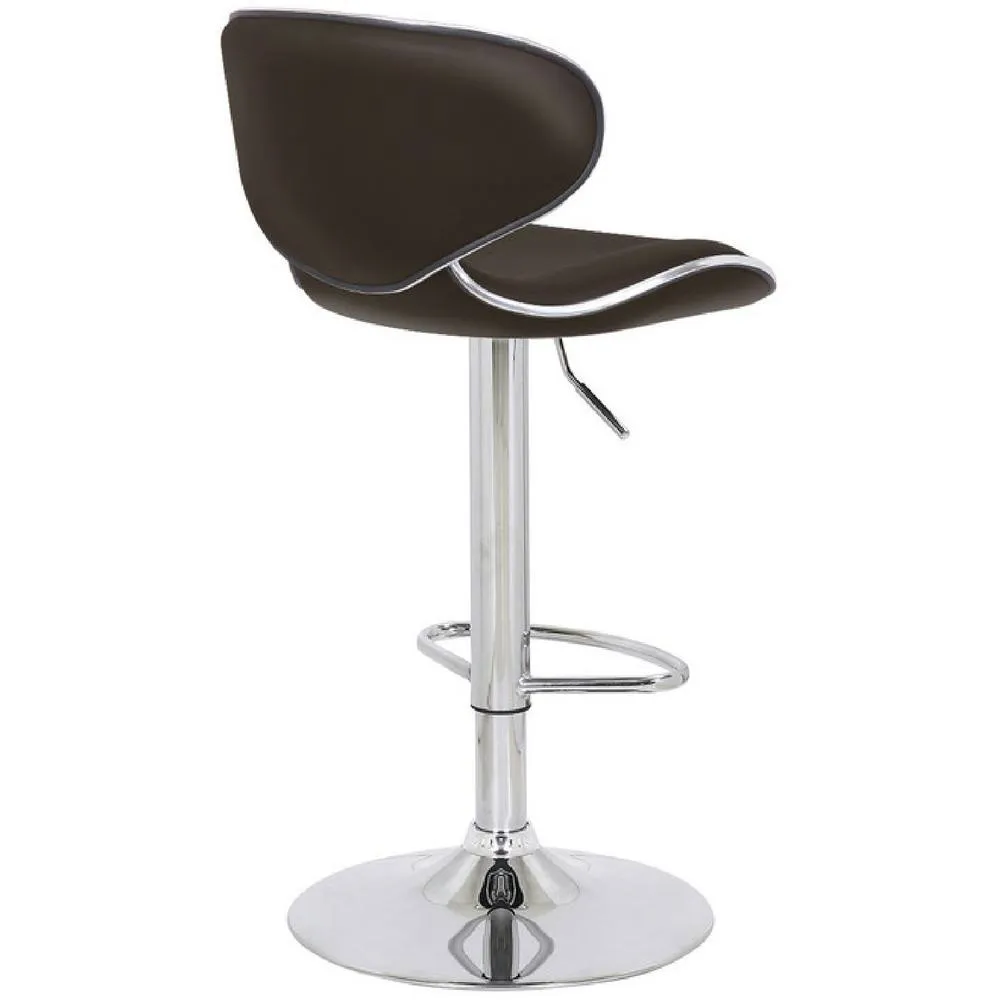 netfurniture Planet Kitchen Breakfast Bar Stool Brown Padded Seat Height Adjustable 6