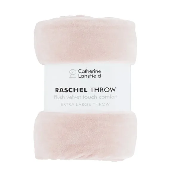 Catherine Lansfield Raschel Velvet Touch Throw Blanket 130cm x 170cm 3