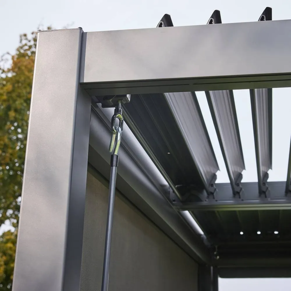 sweeek Louvered Pergola Aluminium & Steel 4 X 3m in Dark Grey 6
