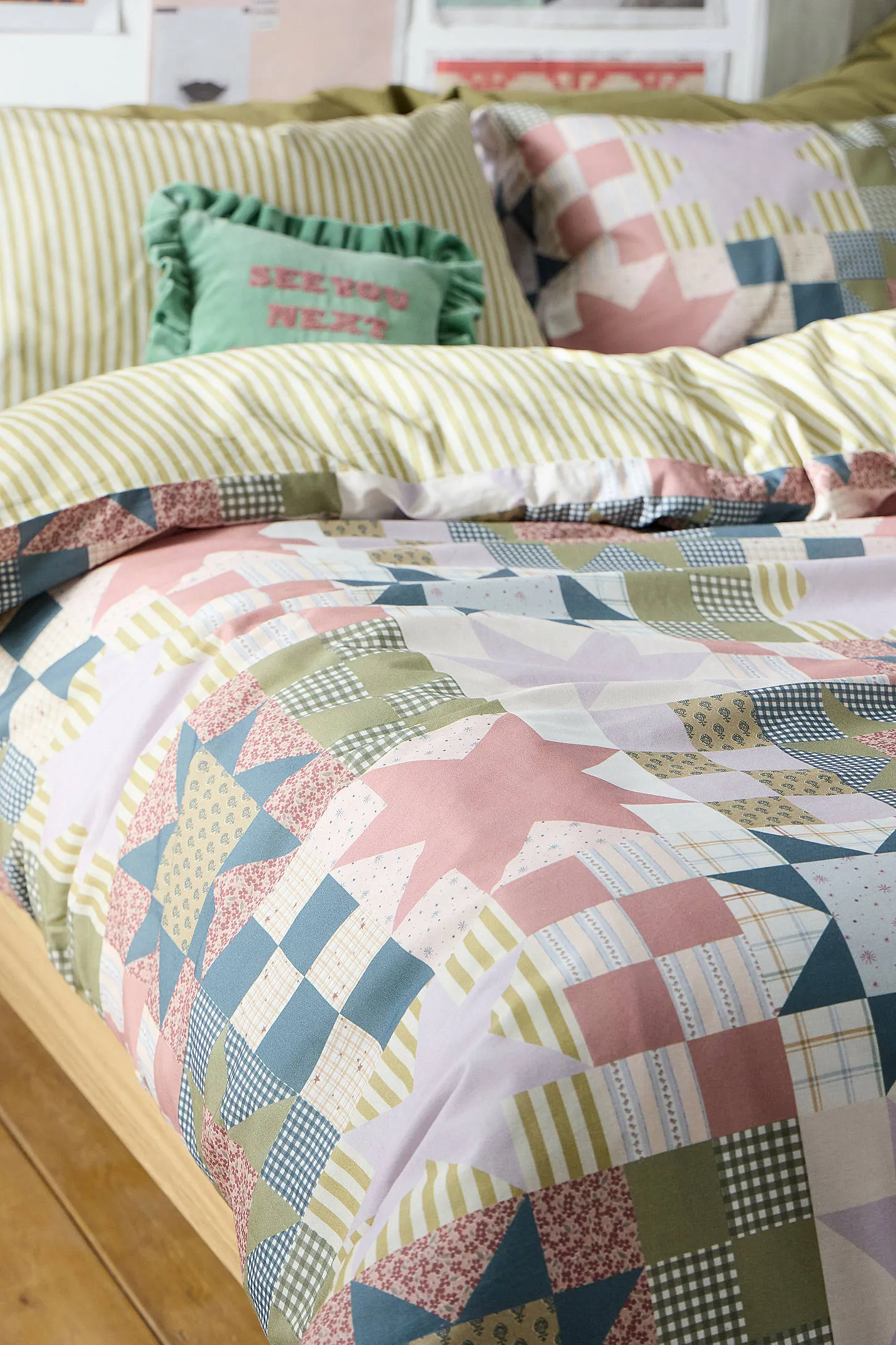 Vintage Patch Reversible Duvet Set 2