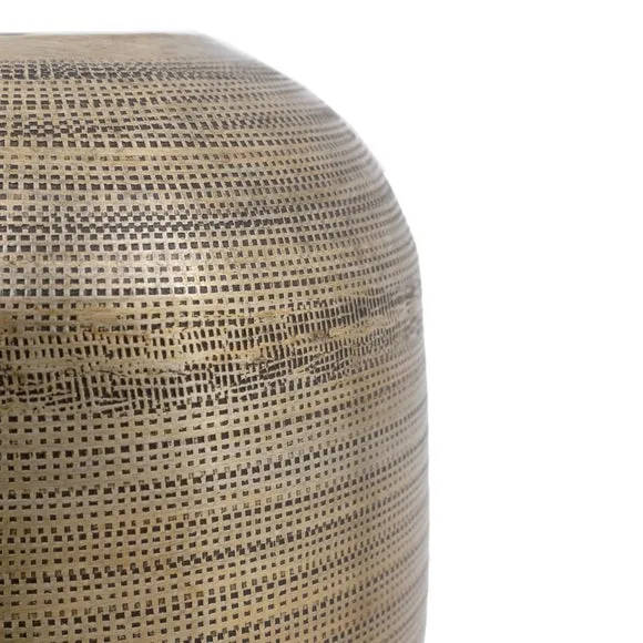 Cedar & Sage Zahara Hammered Aluminium Antique Vase 3
