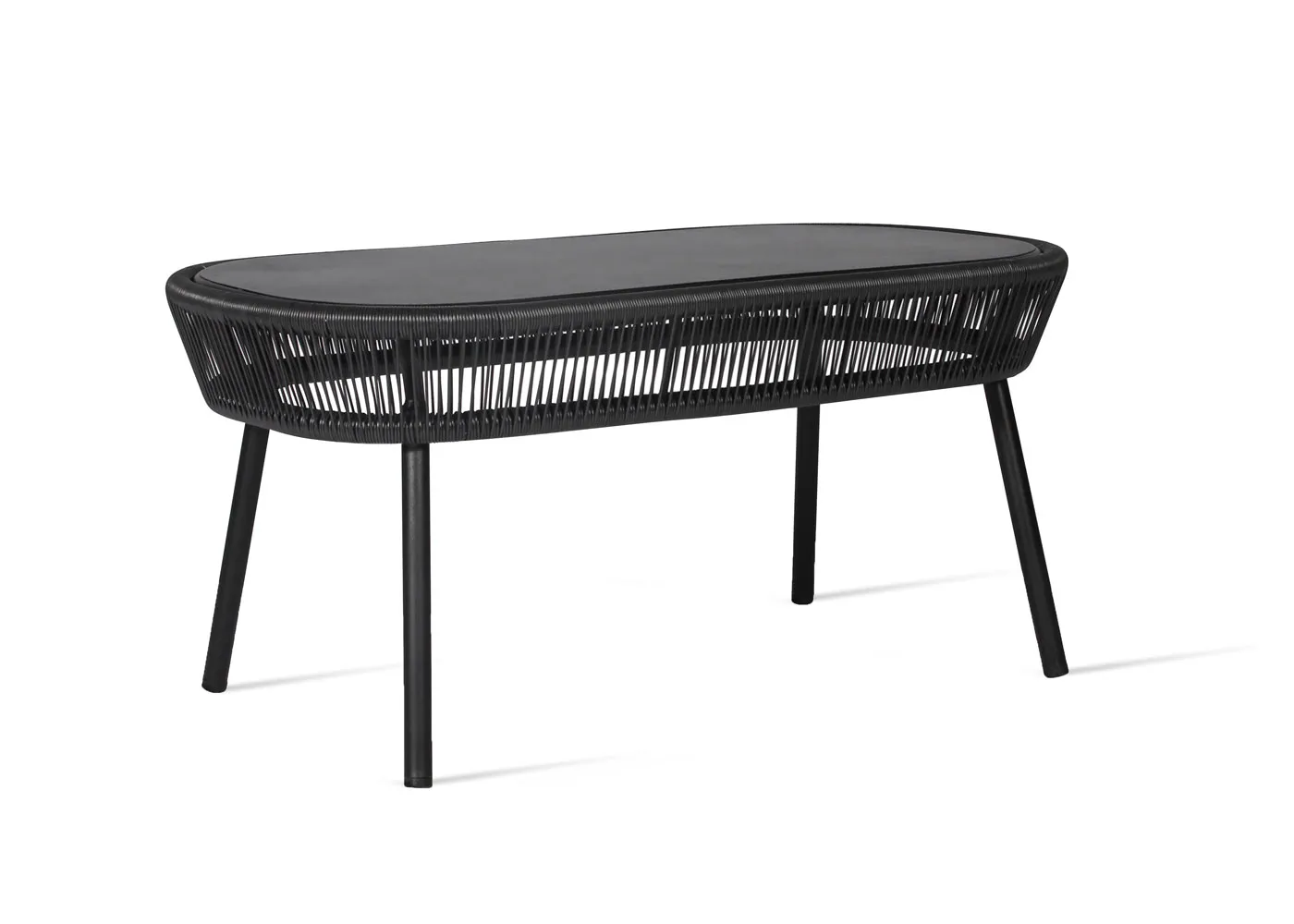Vincent Sheppard Loop Outdoor Coffee Table Black Rope
