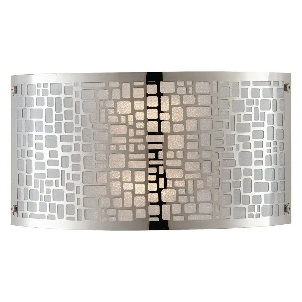 Netlighting MAYA 2 Light Flush Wall Light Chrome 32x17cm in Grey