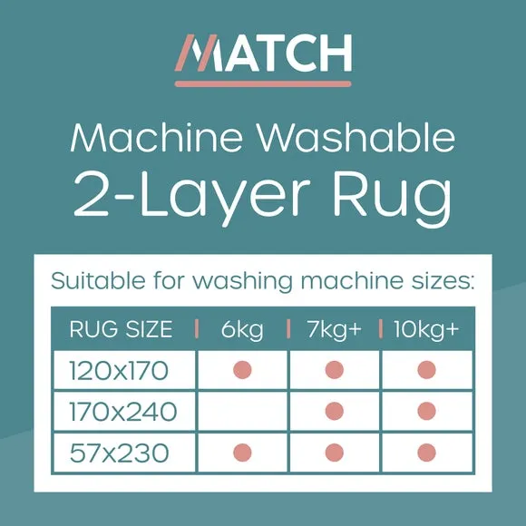 Match Axel Geo Washable Rug 6