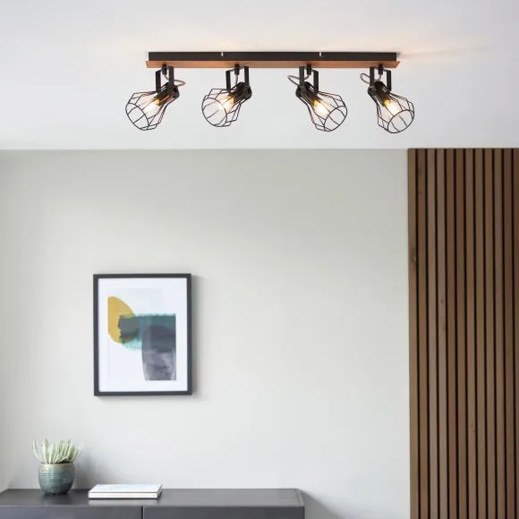 Fulton 4 Light Semi Flush Spotlight Bar 3