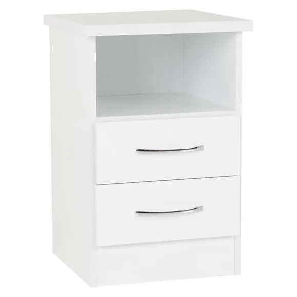 Nevada 2 Drawer Bedside Table 2
