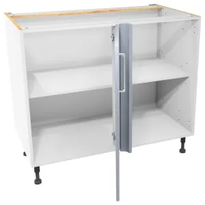 Wickes Ohio Hazy Blue Shaker Corner Base Unit - 1000mm 2