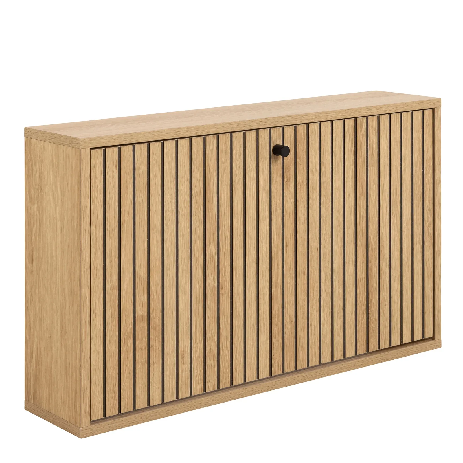 Furniture To Go Albany Shoe Cabinet 1 Flip Down Door In Oak in Light Brown