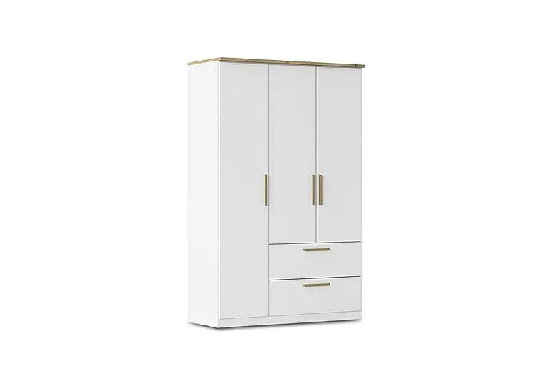 Flavia 136cm 3 Door Decor Combi Hinged Wardrobe