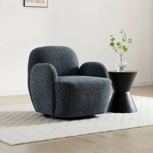 Ila Chunky Chenille Swivel Chair