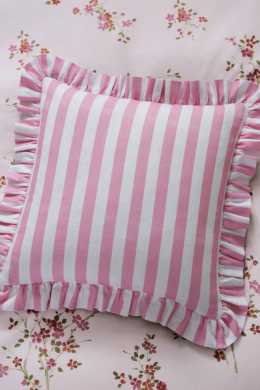 Helena Springfield 'Candy Stripe' Cotton Cushion in Pink 2