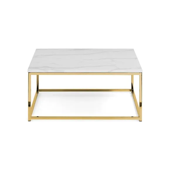Scala Coffee Table, Gold and Marble Effect 3