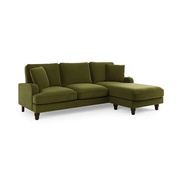 Beatrice Matte Velvet Corner Sofa 2