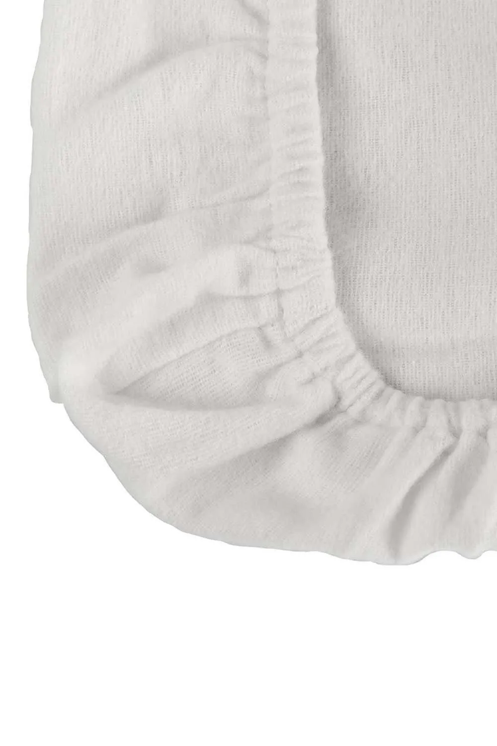 Homescapes Brushed Cotton Fitted Cot Sheet Pair 100% Cotton in White 2