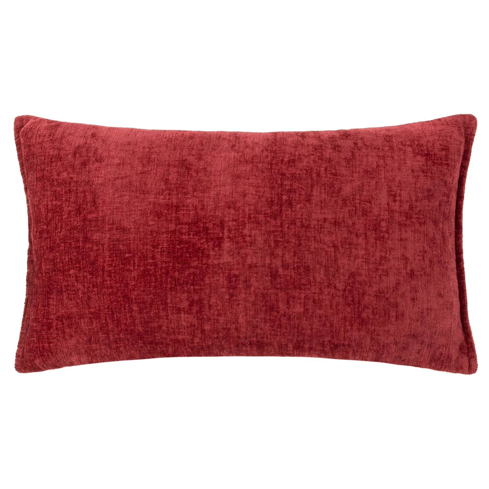 Evans Lichfield Buxton Chenille Reversible Rectangular Cushion in Red