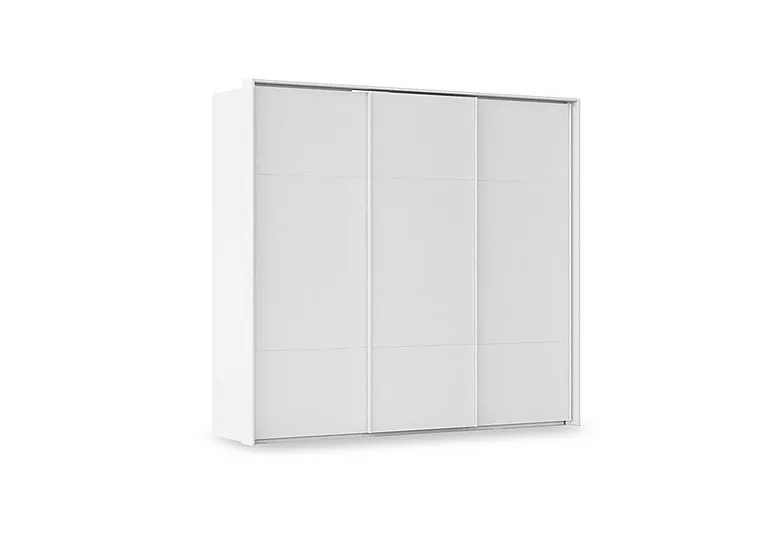 Haven 250cm 3 Door Slider Wardrobe with Décor Doors - Alpine White